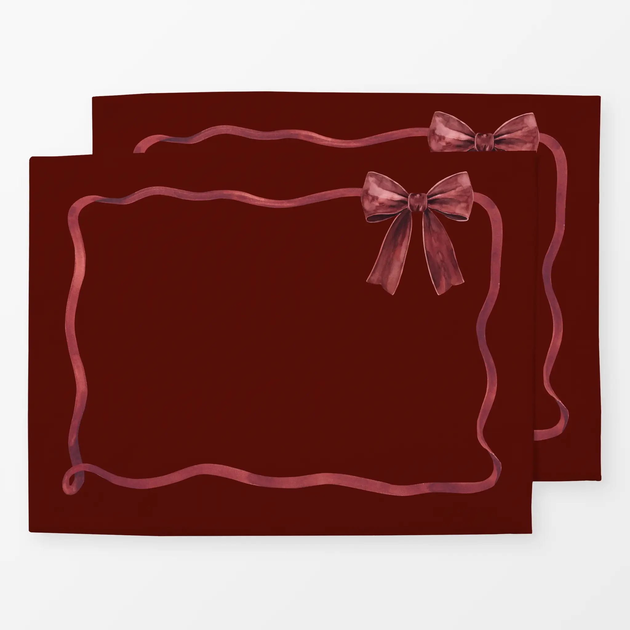 Tischset Tischset Große Schleife velvet rot