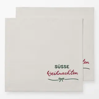 Servietten creme weiß