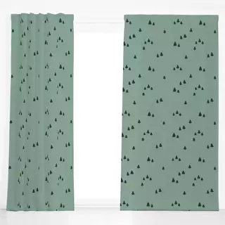 Dekovorhang Wintertrees granite green