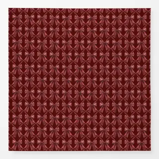 Tischdecke Winter Schleifen Trellis velvet rot