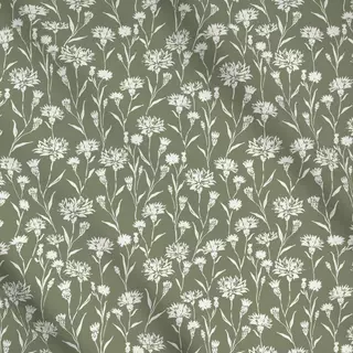 Meterware Kornblumen grün