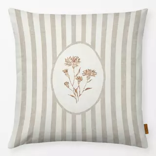 Kissen Kornblume gestreift beige