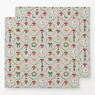 Servietten Weihnachts Nostalgie beige