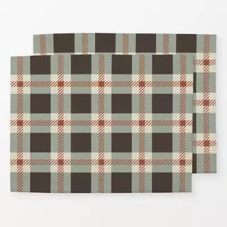 Tischset Plaid forest