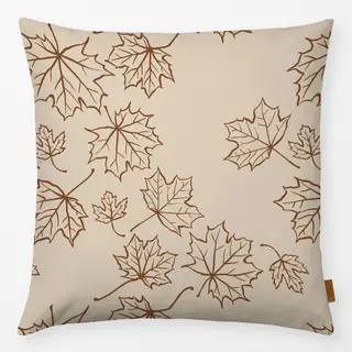 Kissen Ahornblätter creme beige