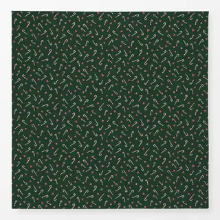 Tischdecke Zuckerstangen Herzen grün