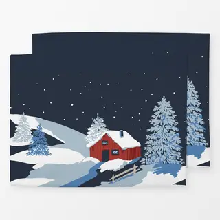 Tischset Nacht blau