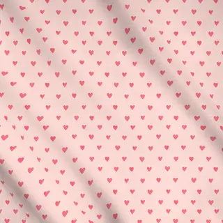 Meterware Herzen rosa pink