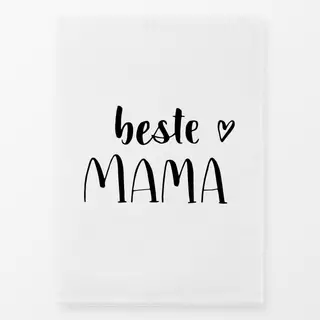 Geschirrtücher Beste Mama schwarz weiß
