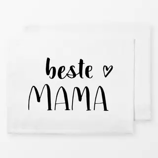 Tischset Beste Mama schwarz weiß