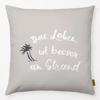 Kissen Das Leben am Strand beige