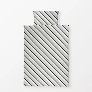 Bettwäsche Diagonale Duo Streifen w gray