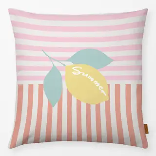 Kissen Summer Lemon gestreift