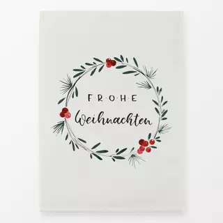 Geschirrtücher Kranz Frohe Weihnachten