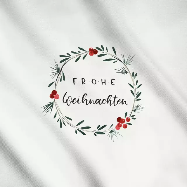 Meterware Kranz Frohe Weihnachten von Katrin Graff