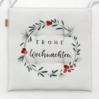 Sitzkissen Kranz Frohe Weihnachten
