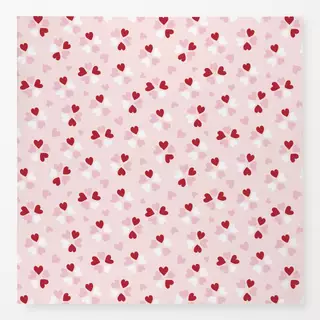 Tischdecke Herzchen Blumen rot rosa weiss