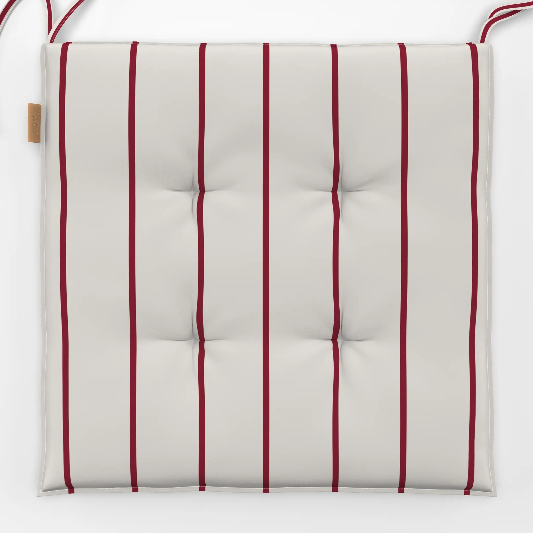 Sitzkissen Sitzkissen Winter Nadelstreifen hellbeige offwhite