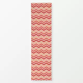 Tischläufer Ikat Chevron coral