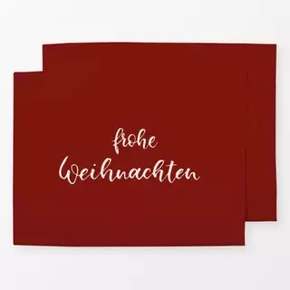 Tischset Frohe Weihnachten rot