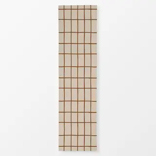Tischläufer hohes Herbst Karo beige braun