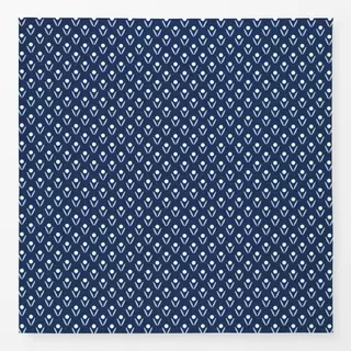 Tischdecke Kleine Blumen navy blau