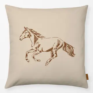 Kissen Wildpferd creme beige