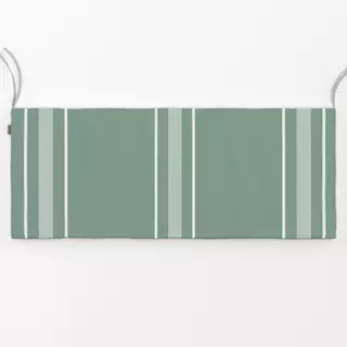Bankauflage 3 Streifen granite green