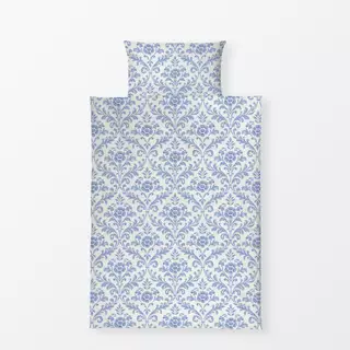 Bettwäsche Cottage Damast blau