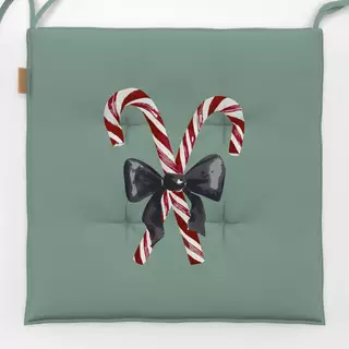 Sitzkissen Zuckerstangen granite green