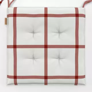 Sitzkissen Winter Karo rot