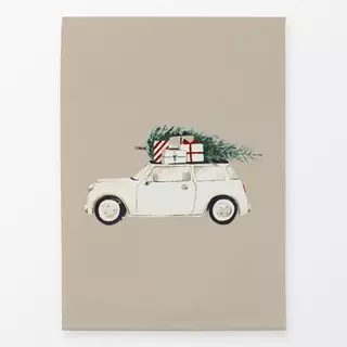 Geschirrtücher Weihnachtsauto rot Weihnachtsauto fog