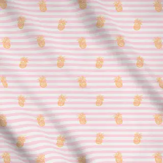 Meterware Ananas gestreift rosa