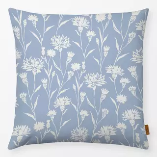 Kissen Kornblumen orange Kornblumen cashmere blau