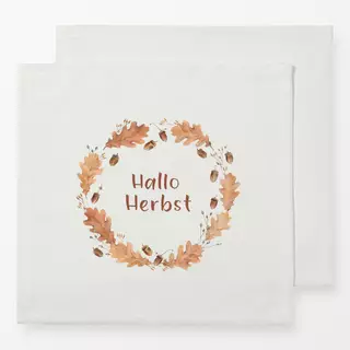 Servietten Hallo Herbst Kranz