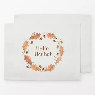 Tischset Hallo Herbst Kranz