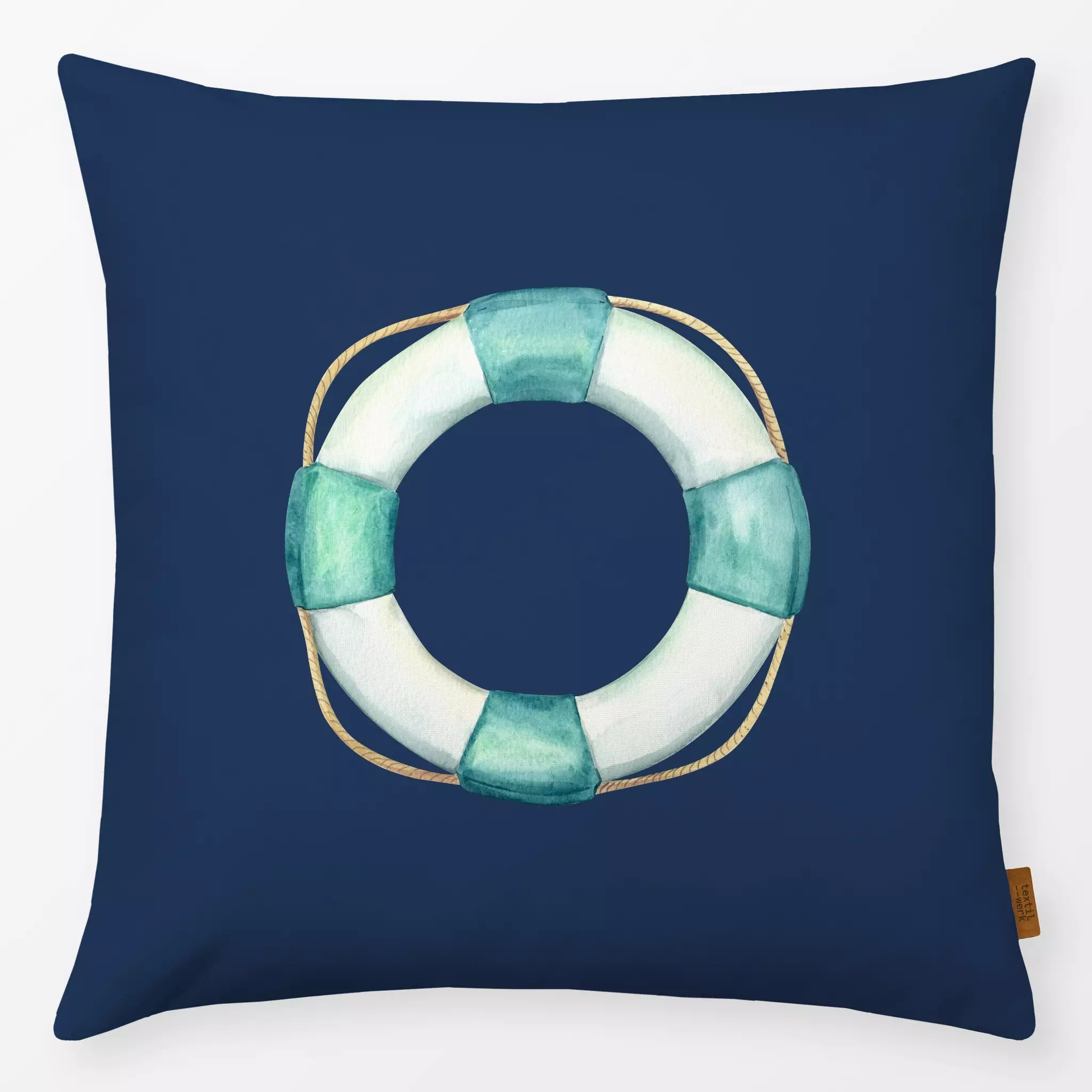 Kissen Kissen Rettungsring Navy Blau