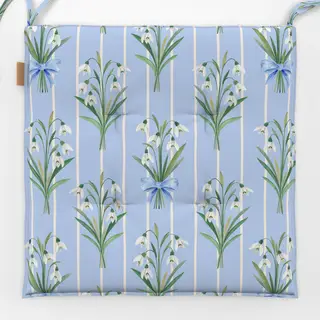 Sitzkissen Schneeglöckchen blau