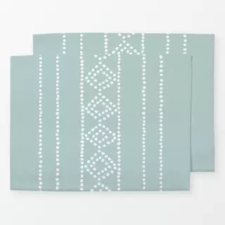 Tischset Boho Raute mint
