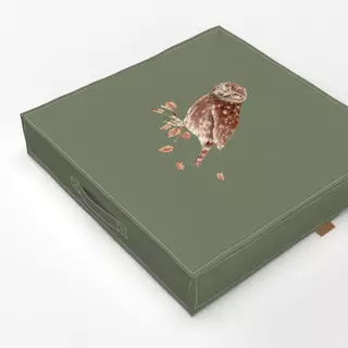 Bodenkissen Kauz oilgreen