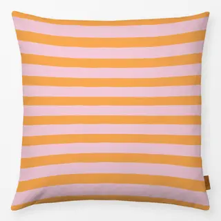 Kissen Querstreifen orange rosa