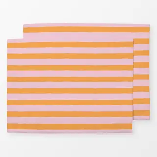 Tischset Querstreifen orange rosa