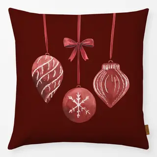 Kissen Weihnachtskugeln Red Velvet