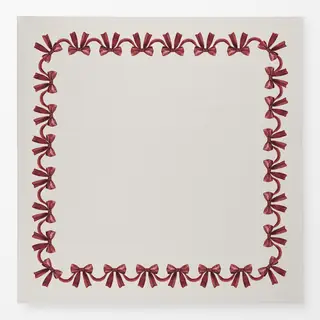 Tischdecke Große Schleife creme beige