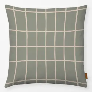 Kissen hohes Herbst Karo evergreen
