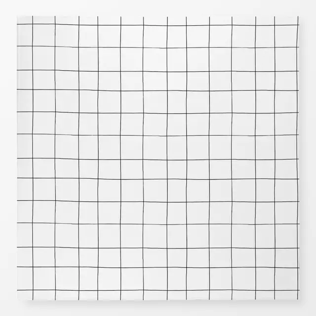 Tischdecke Kariert schwarz auf weiß von Katrin Graff