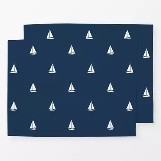 Tischset Segelboot navy
