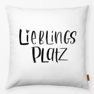 Kissen Lieblingsplatz Black Ink