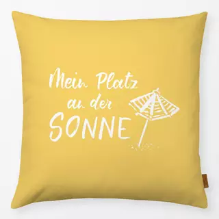 Kissen Mein Platz an der Sonne gelb