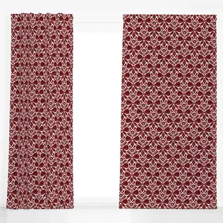 Dekovorhang rot beige